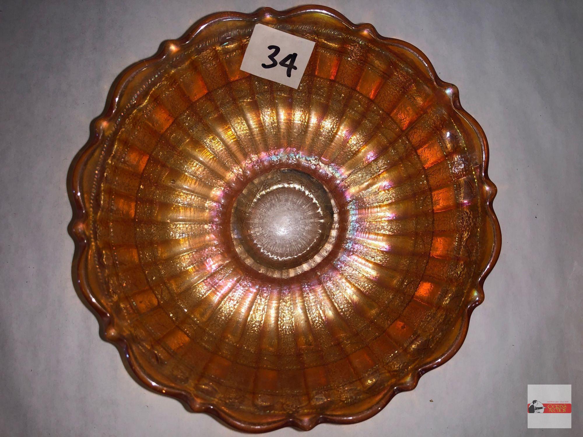 Carnival Glass - 4 Marigold