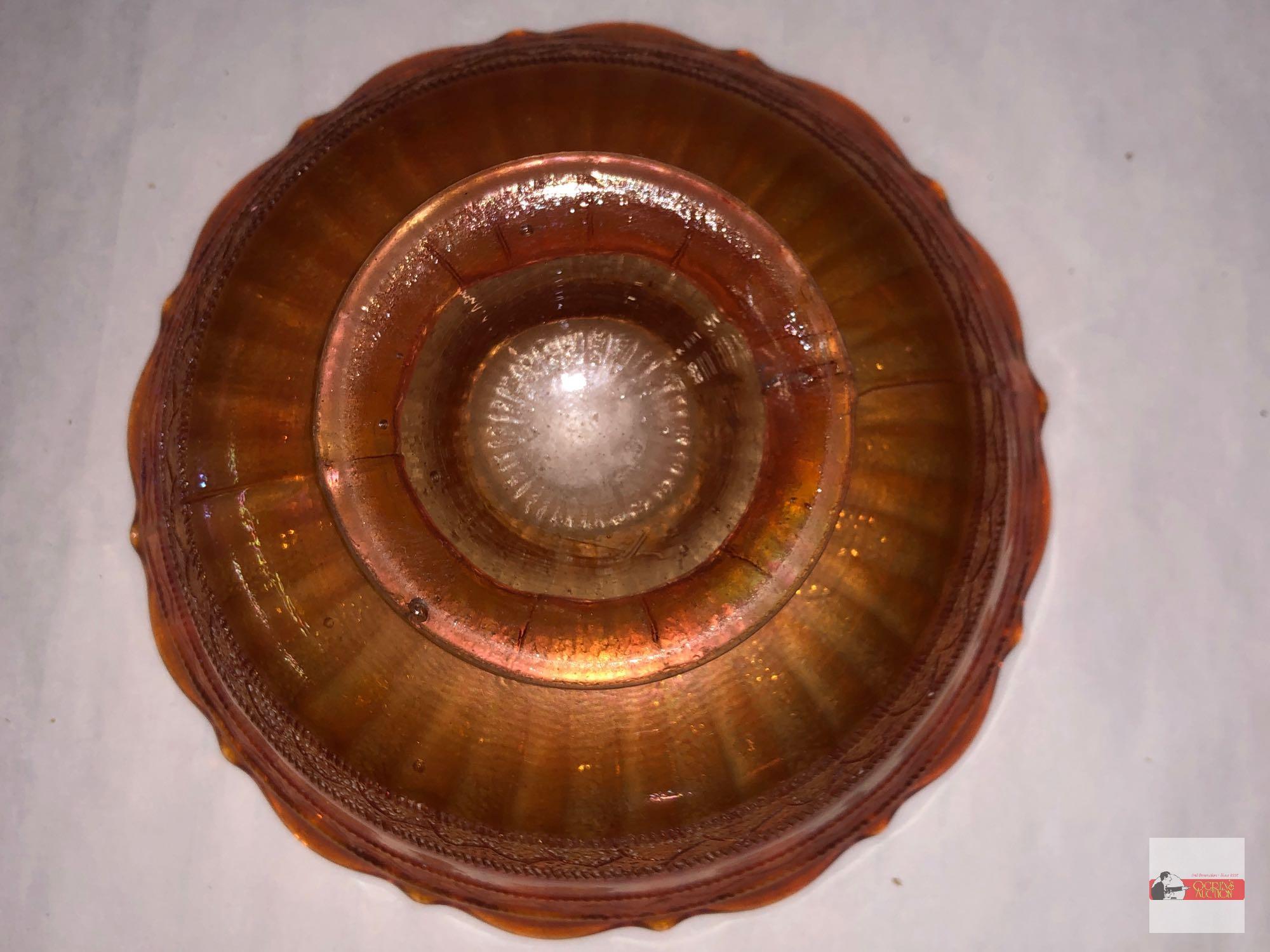 Carnival Glass - 4 Marigold