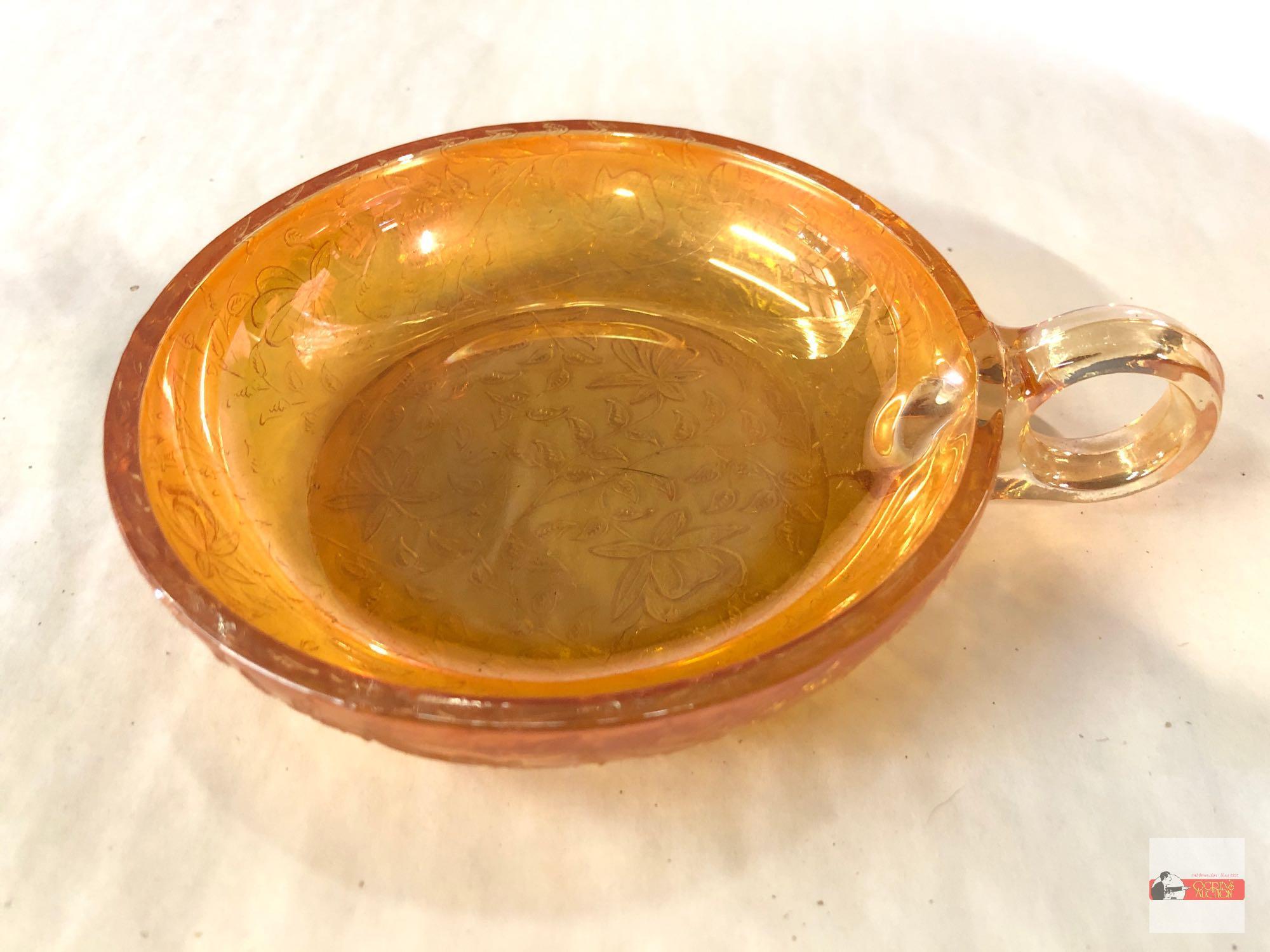 Carnival Glass - 4 Marigold