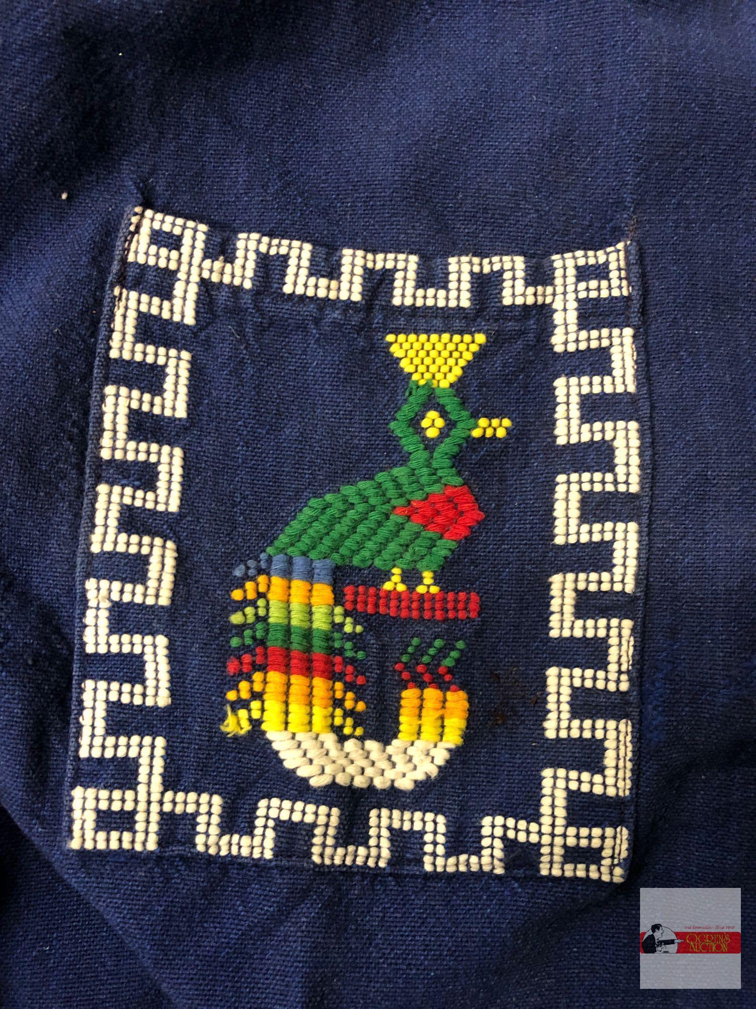 Vintage Embroidered Guatemalan shirt, hankies, hats and Cool Mate Mister