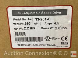 N3 Teco AC Drive, Adjustable speed, variable frequency drive, in box