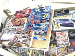 Nascar - 8 Photo books, 1 Jimmie Johnson pocket notebook, 1 John Force card 7x champion