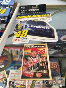 Nascar - 8 Photo books, 1 Jimmie Johnson pocket notebook, 1 John Force card 7x champion