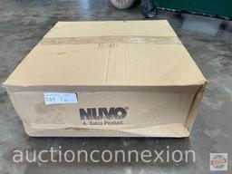 Lighting - New in box, Nuvo ceiling mount 3 bulb, alabaster glass dome shade with polished brass