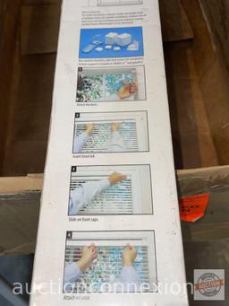 Mini Blinds - Mainstays Light filtering 1" white, wide easy care slats, 46"wx64", new in box