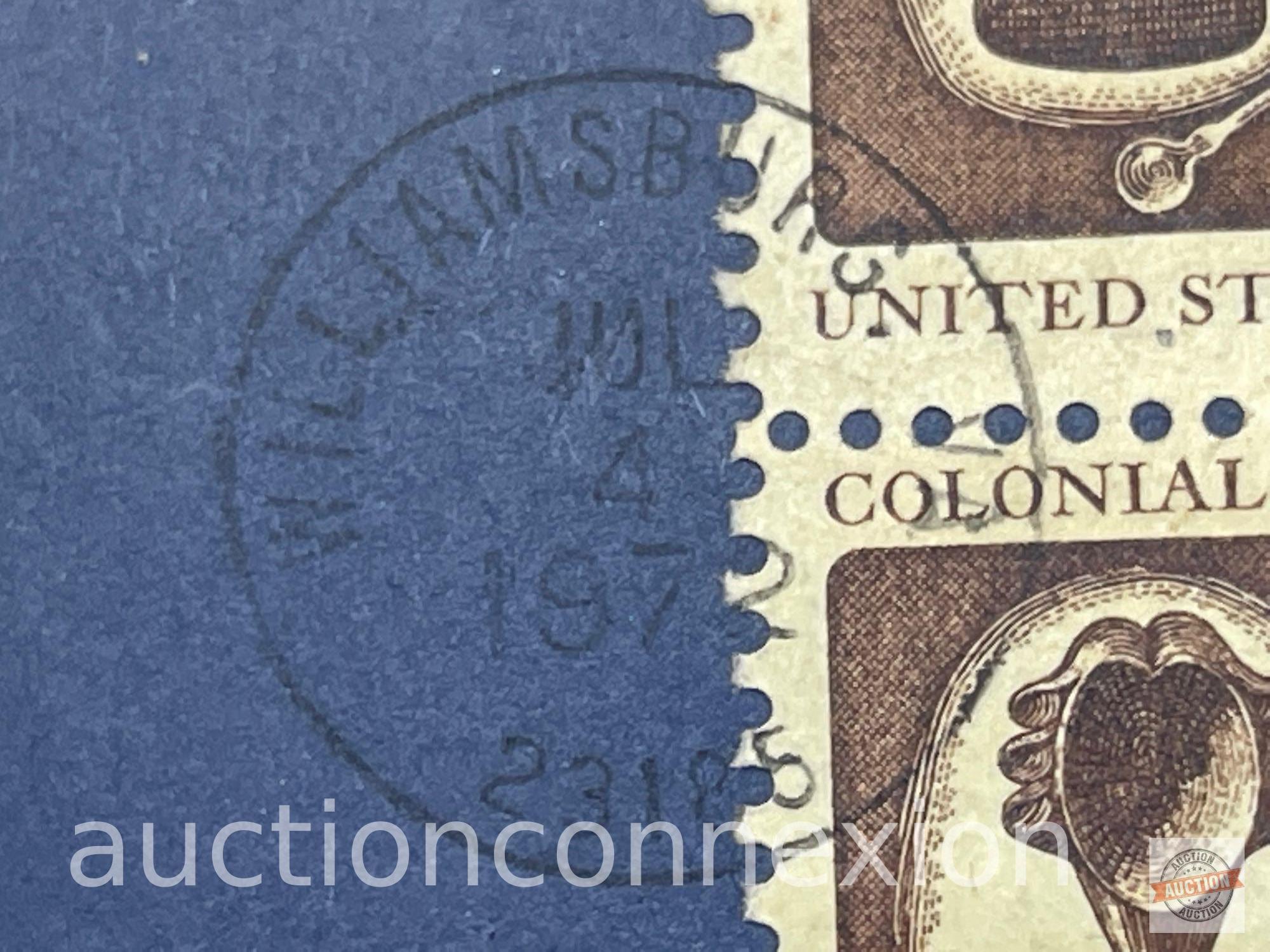 Coins - First Day Issue 1972 American Revolution Bicentennial commemorative coin & token w/stamps