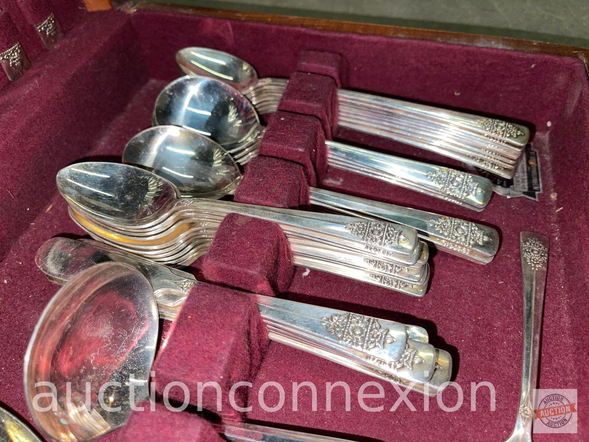 Flatware & case - International Siver Co., 73 pcs.