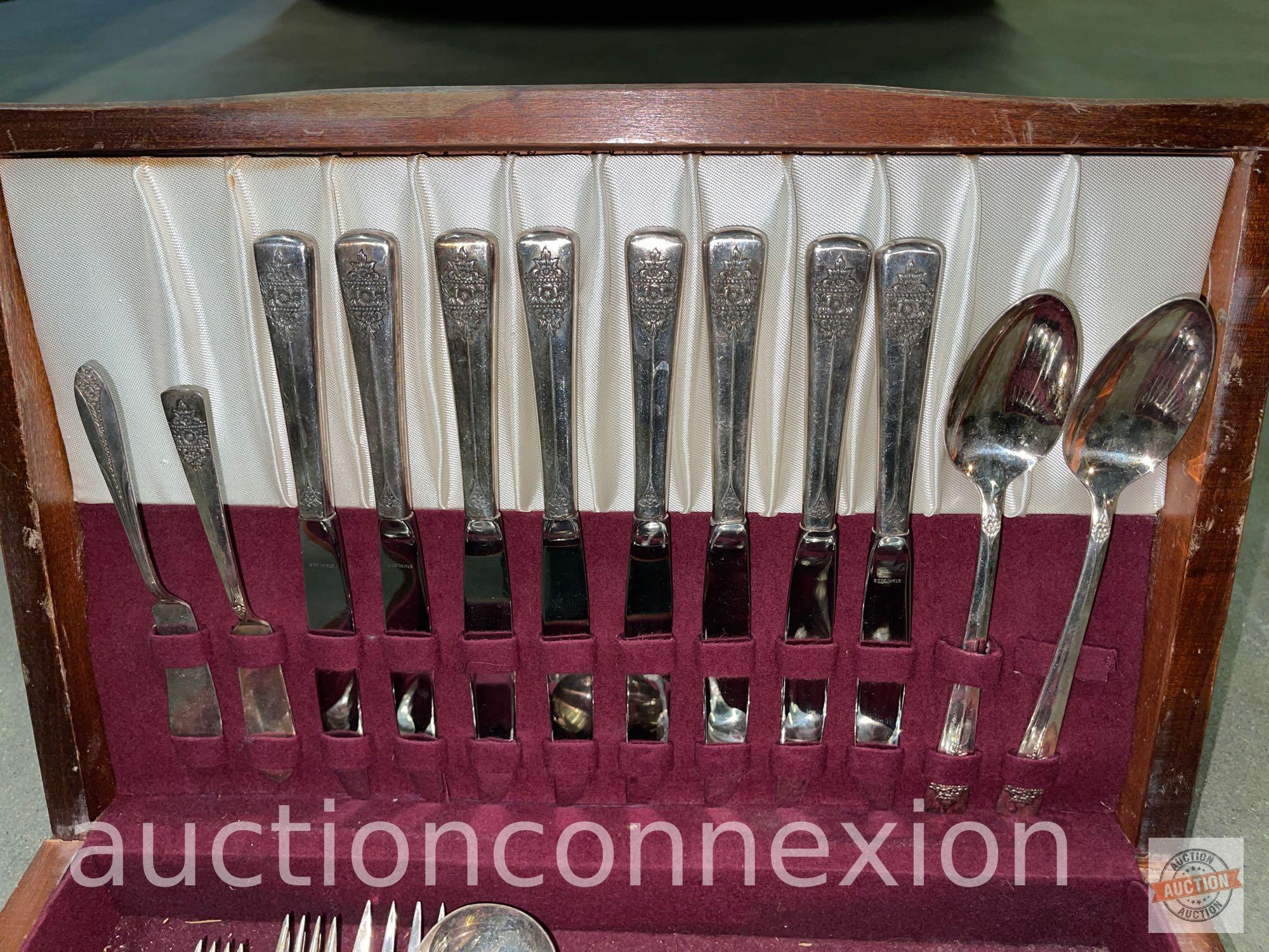 Flatware & case - International Siver Co., 73 pcs.