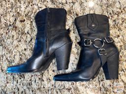 Harley Davidson boots - women's sz 9, Black leather upper balance man made materials