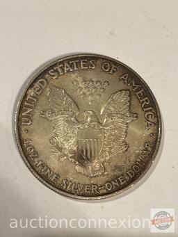 Coins - Walking Liberty Silver Dollar, 1 oz. fine silver, 1996