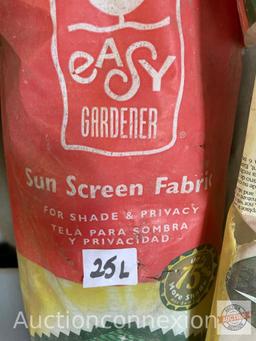 Yard & Garden - 2 pkgs Easy Gardener Sun Screen Fabric & 2 bags locking clips