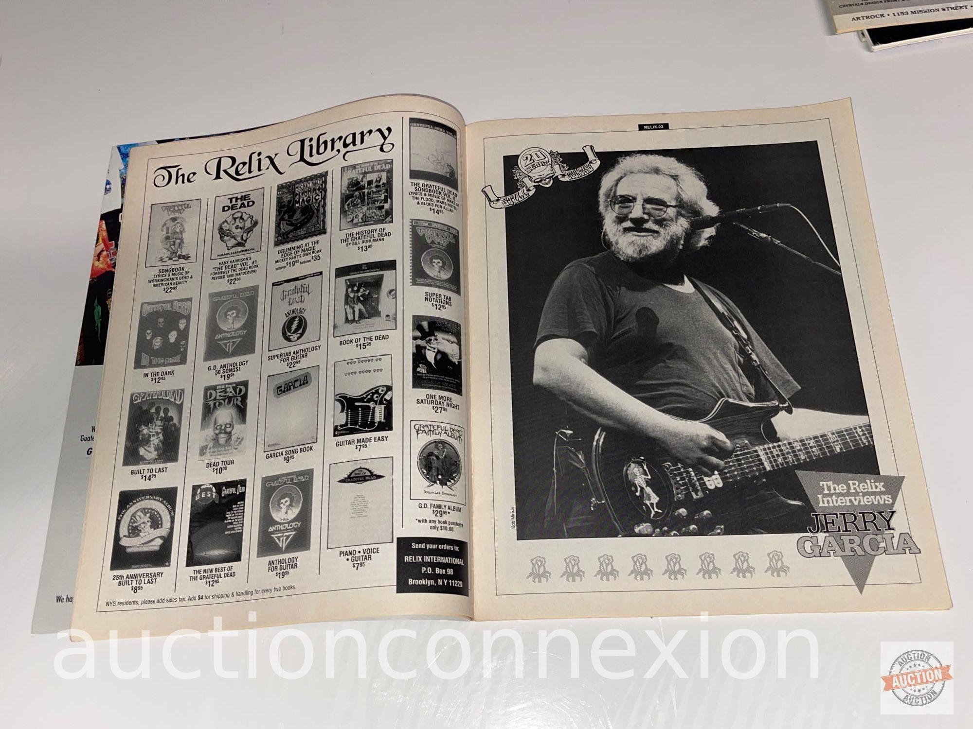 Ephemera - 4 Relix Magazines, Vol. 17#3, Vol. 17#6, Vol. 18#5 Grateful Dead & Vol. 20#2 Jerry Garcia