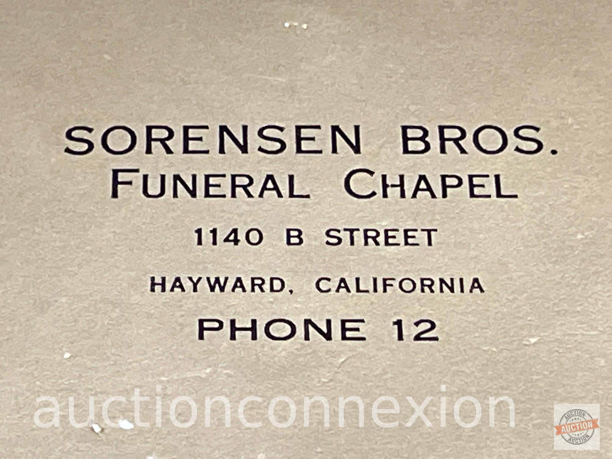 Crucifix Art, 1938 Sorensen Bros. Funeral Chapel, Hayward, CA, 6" round