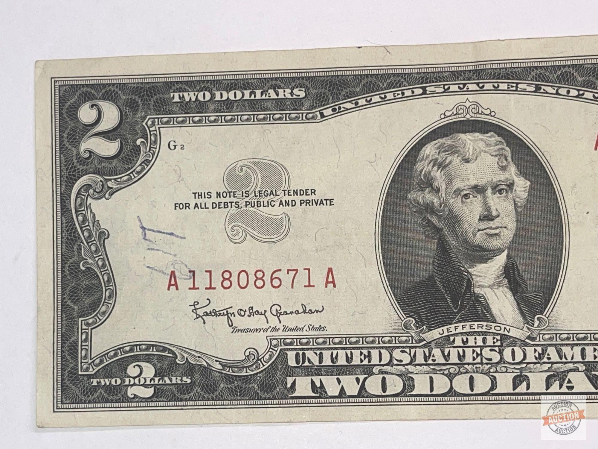 Currency - 1963 $2 Red Seal United States Note