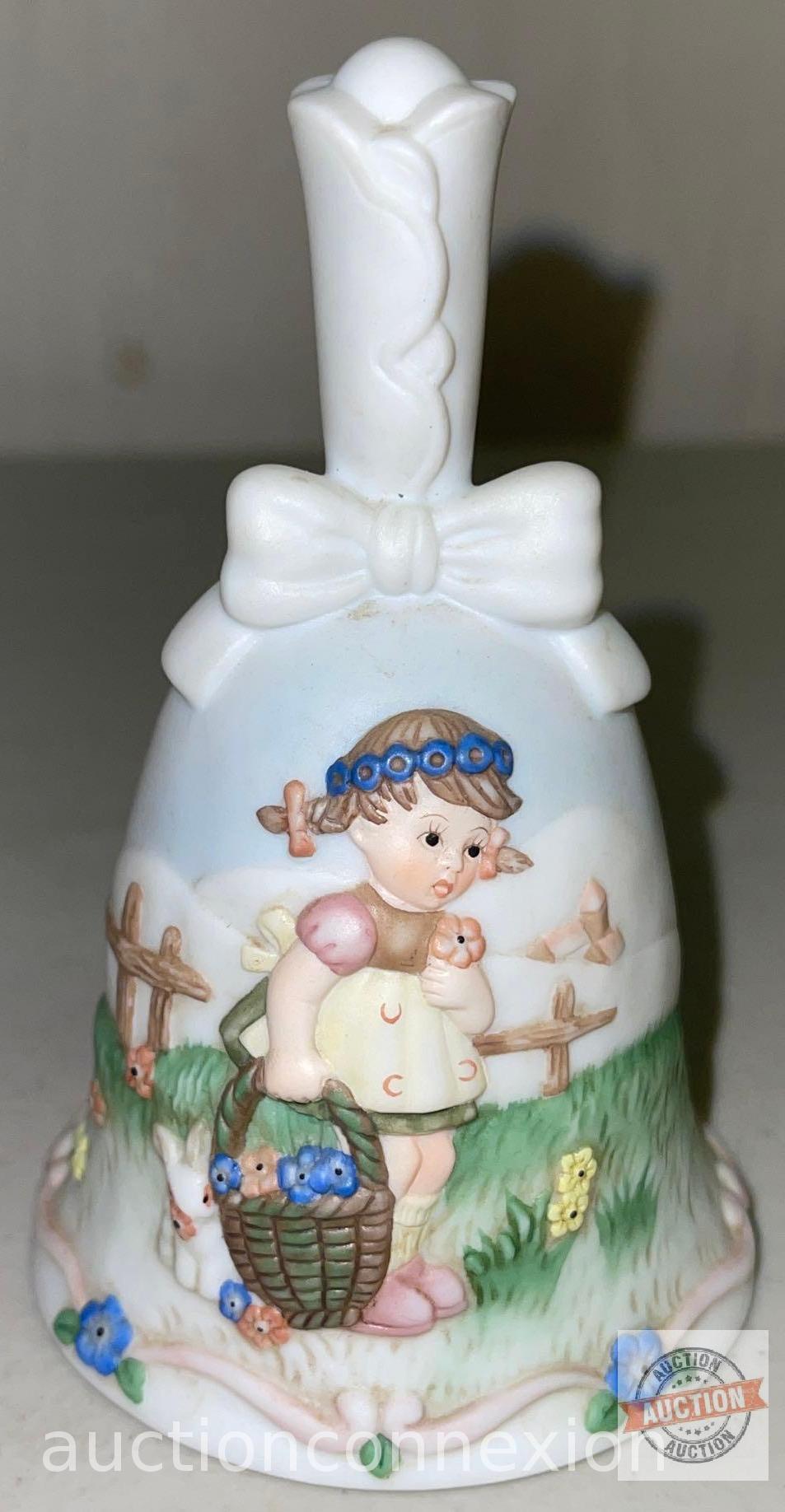 Hummel Bell, Spring Blossoms, orig. box 4"h, 1996 Goebel inspired by the art of Berta Hummel