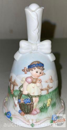 Hummel Bell, Spring Blossoms, orig. box 4"h, 1996 Goebel inspired by the art of Berta Hummel