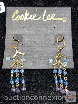 Jewelry - Earrings, 3 pair Cookie Lee pierced earrings