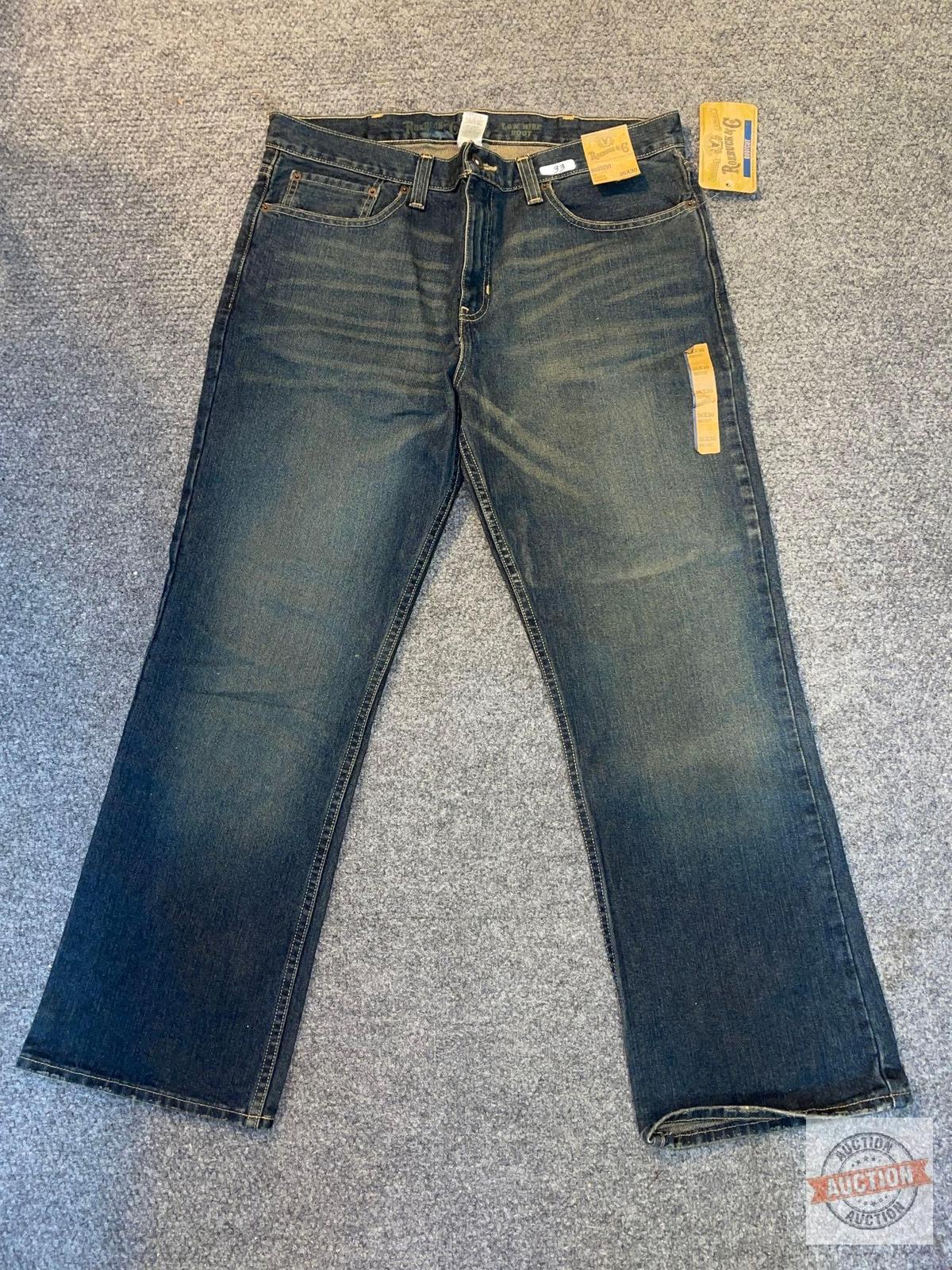 Men's Jeans - Roebuck & Co. Boot cut 36x30 Low rise, straight leg w/ tags