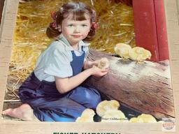 Ephemera - 1953 wall advertising calendar, Fisher Hatchery, Wilson, Kansas