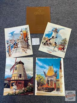 Artwork - 4 orig. oil lithographs 11x14 reproductions by Pierre Marc