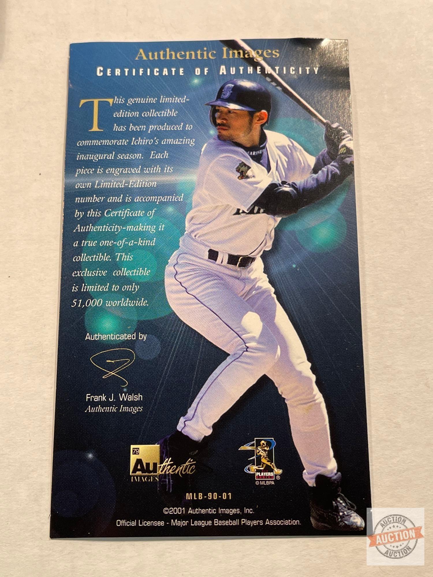 2001 All-Star Ichiro American League All-Star, Limited-Edition gold foil signature card