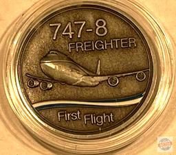 Coin - Boeing 747-8 Freighter First Flight commemorative coin