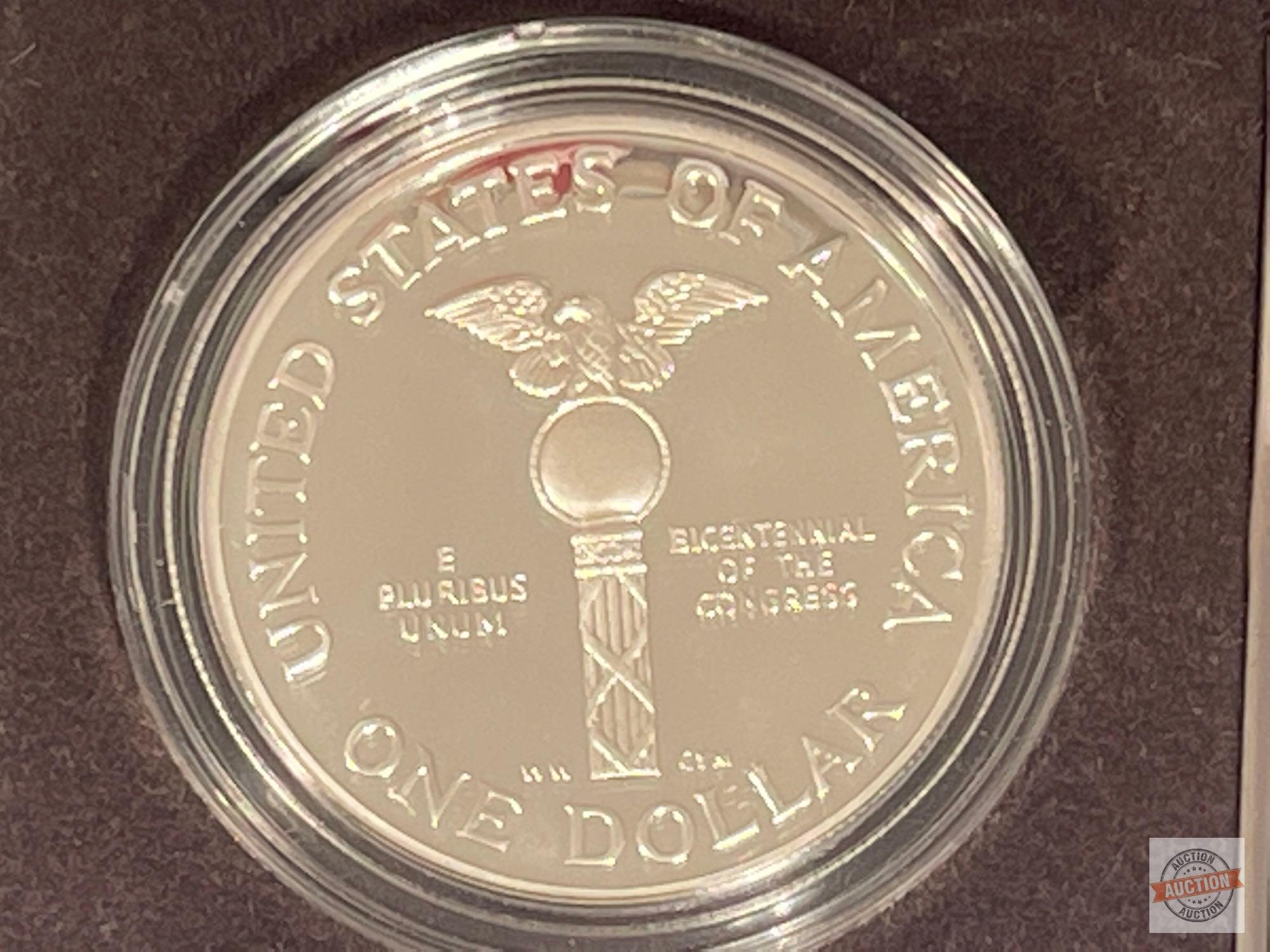 Silver - 1989s Silver Proof Dollar, US Congressional Coins