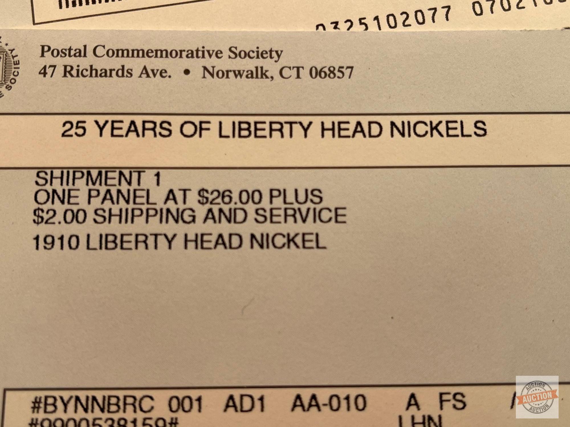 25 years of Liberty Head Nickels, PCS, Postal Commemorative Society, 24 ct