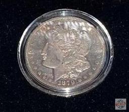 Silver Dollar - San Francisco 1879s Uncirculated Morgan in case and box.