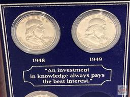 14 Benjamin Franklin Half Dollars, between 1948-1963