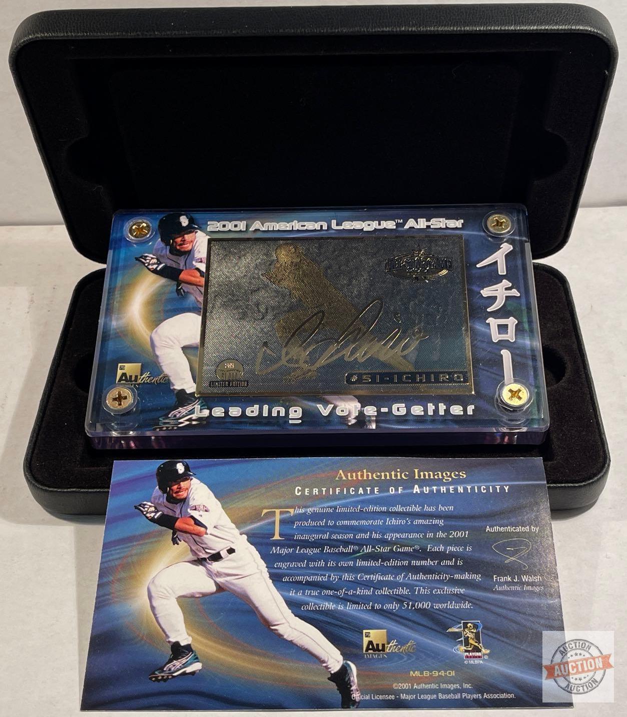 2001 All-Star Ichiro Limited-Edition gold foil signature card