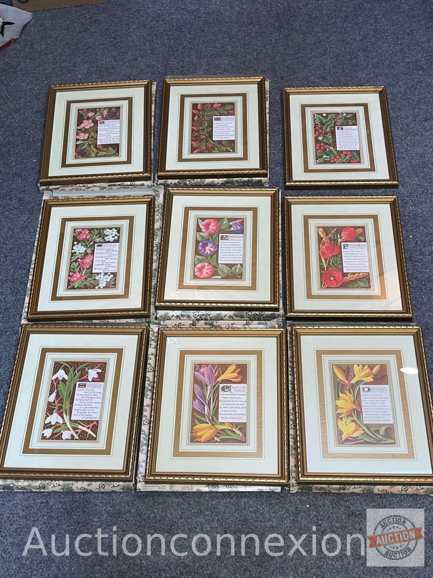 9x's the money - The Bombay Company "Garland of the Year" Chromolithographs