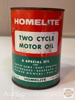 Vintage Homelite Motor oil can,