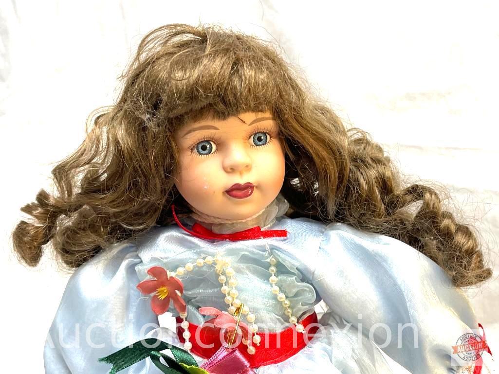 Doll - Porcelain Collector Doll, Christina Verdi, 16"h