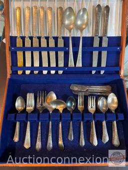 Vintage Flatware and chest, 1940's pattern
