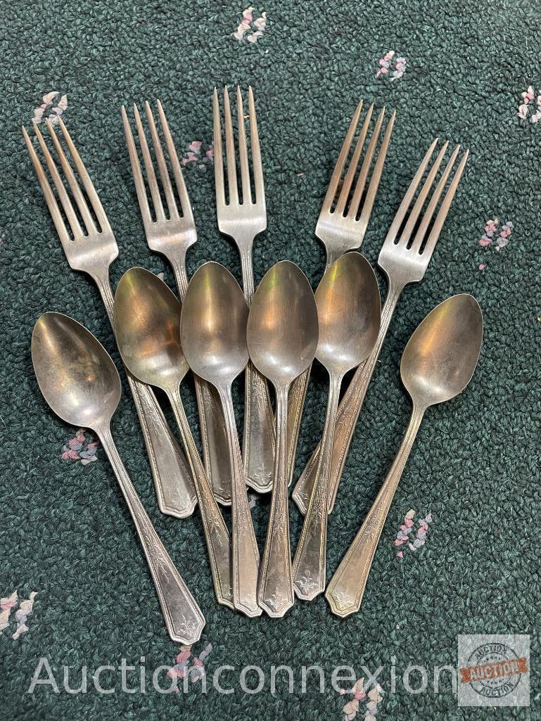 Vintage Flatware and chest, 1940's pattern