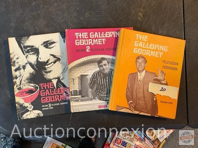 Cookbooks - 1969, 3 vintage "The Galloping Gourmet"