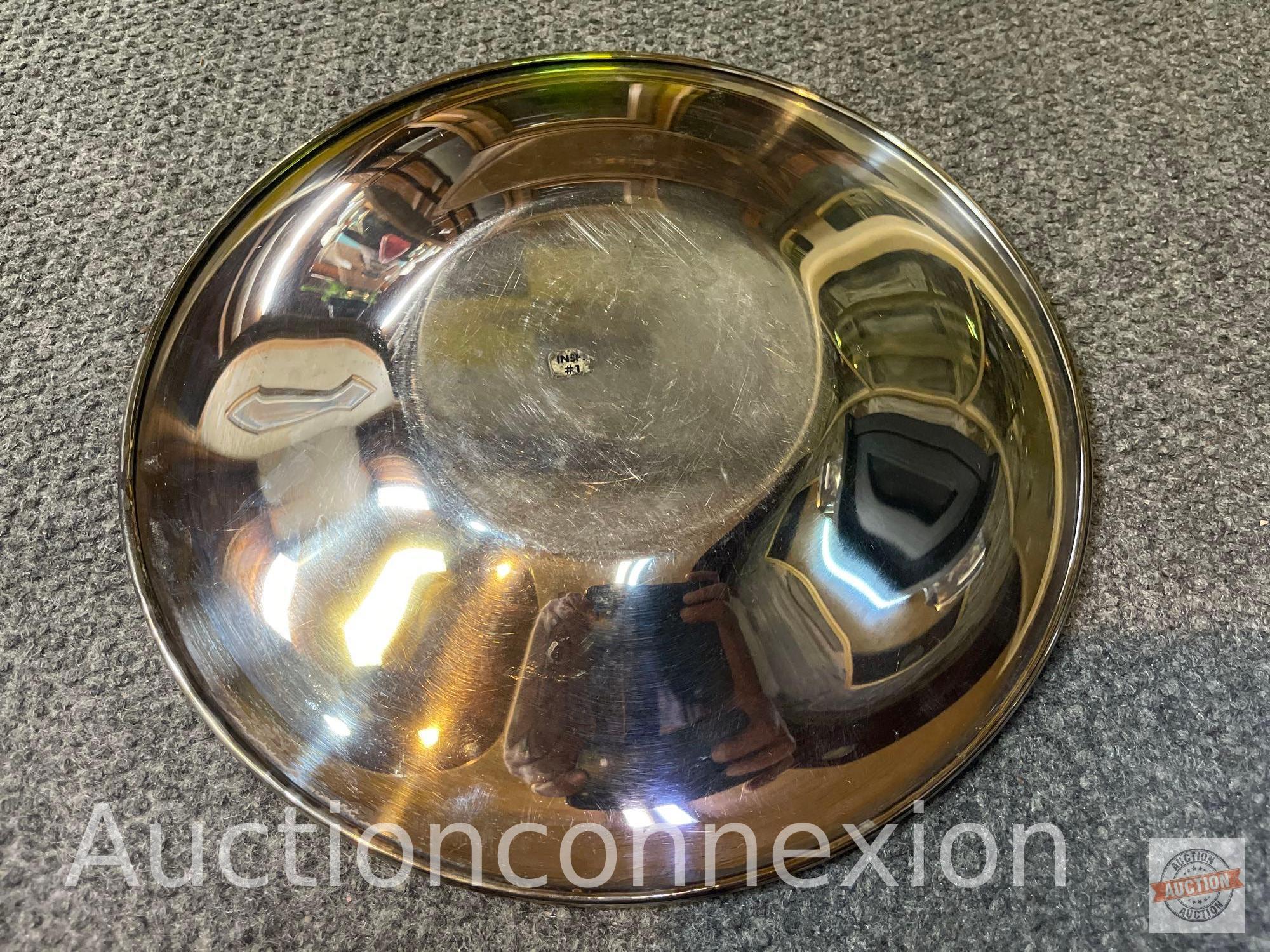 Metal ware - serving ware and platters etc. 8 items