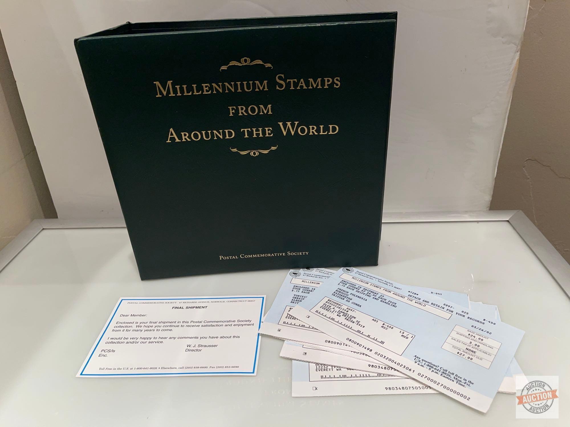 Stamps - 100 First Day Covers Millennium Stamps from Around the World, Postal Commemorative Society