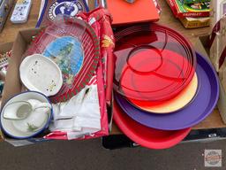 Christmas - Platters, tablecloths and misc. dishware