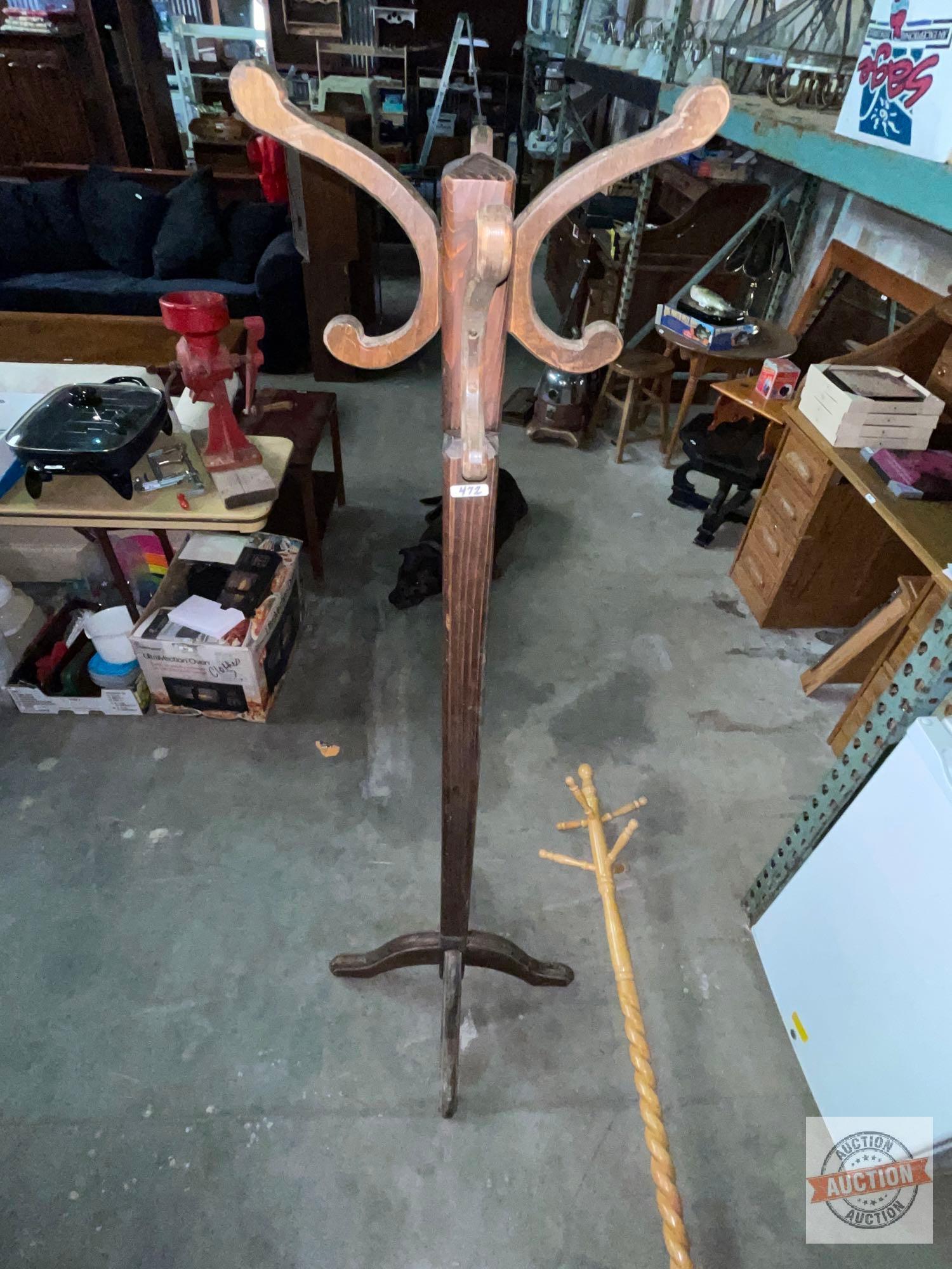 Coat racks - 2 wooden coat rack trees