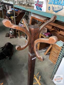 Coat racks - 2 wooden coat rack trees