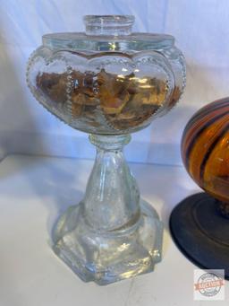 3 Vintage Kerosene oil lamp bases