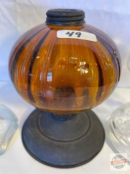3 Vintage Kerosene oil lamp bases