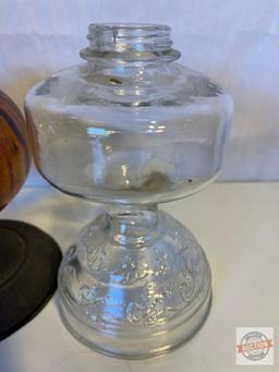 3 Vintage Kerosene oil lamp bases