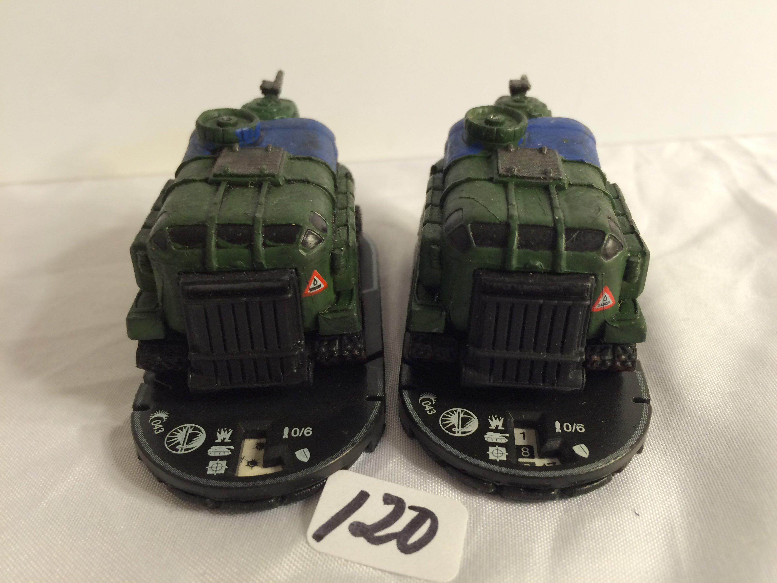 Lot of 2 Pieces Loose 2002 Collector Wizkids Miniature Mechwarrior War 24 Mobil HQ Vehicles