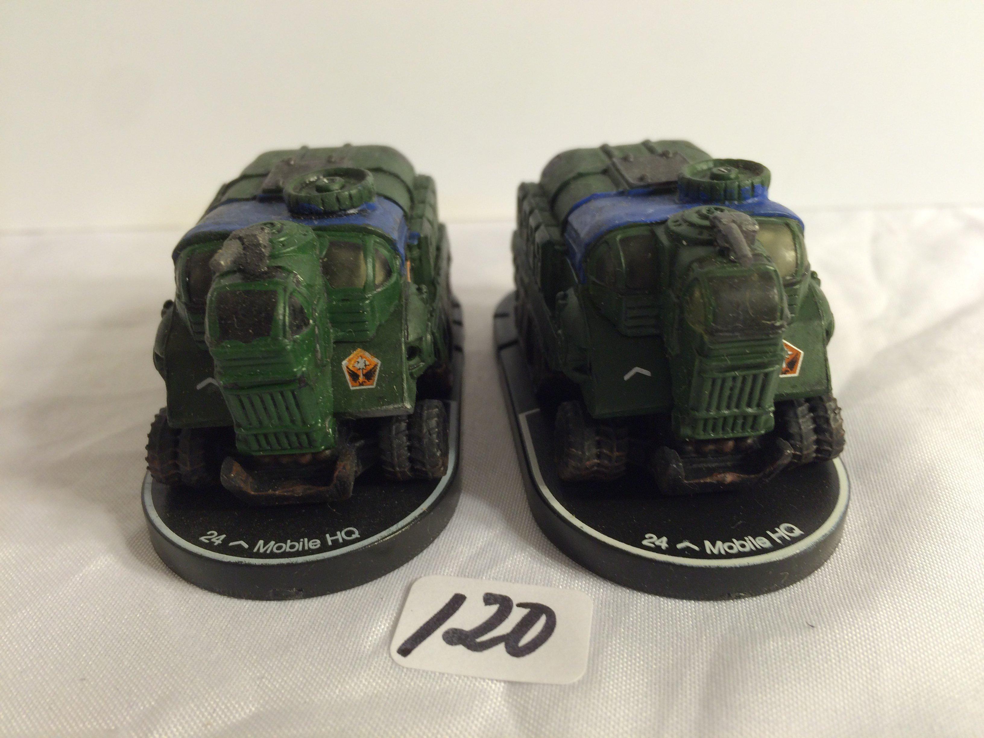 Lot of 2 Pieces Loose 2002 Collector Wizkids Miniature Mechwarrior War 24 Mobil HQ Vehicles