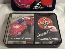 Collector NIP  Nascar 2004 Dale Earnhardt  Coca Cola 2 Decks of Playing Card In Tin Can