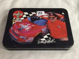 Collector NIP  Nascar 2004 Dale Earnhardt  Coca Cola 2 Decks of Playing Card In Tin Can