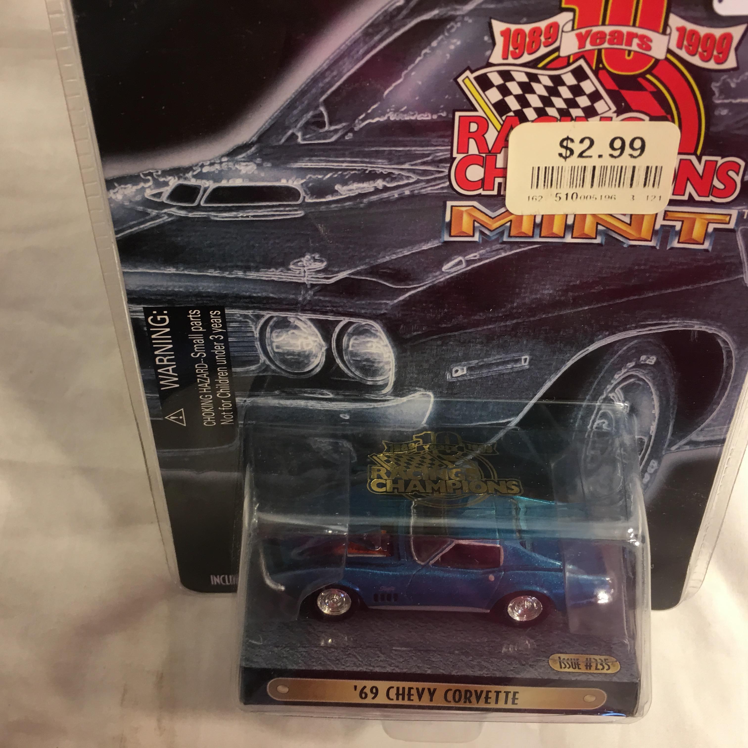Collector NIP Nascar Racing Champions Mint Classic Die Cast 1/64 Scale Car '69 Chevy Corvette"
